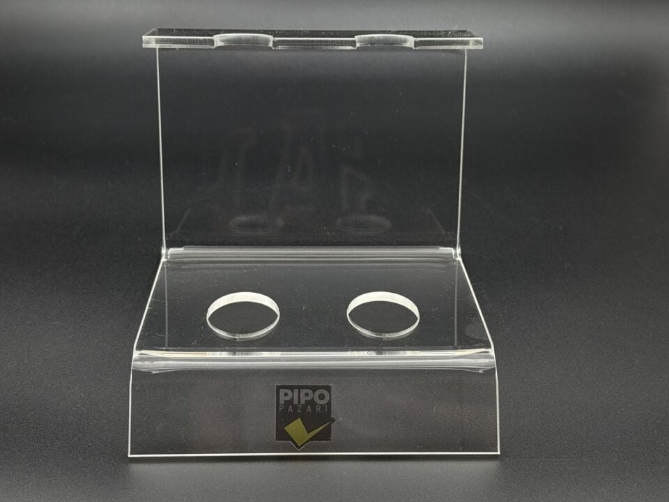 PİPOPAZARI İKİLİ AKRİLİK PİPO STANDI