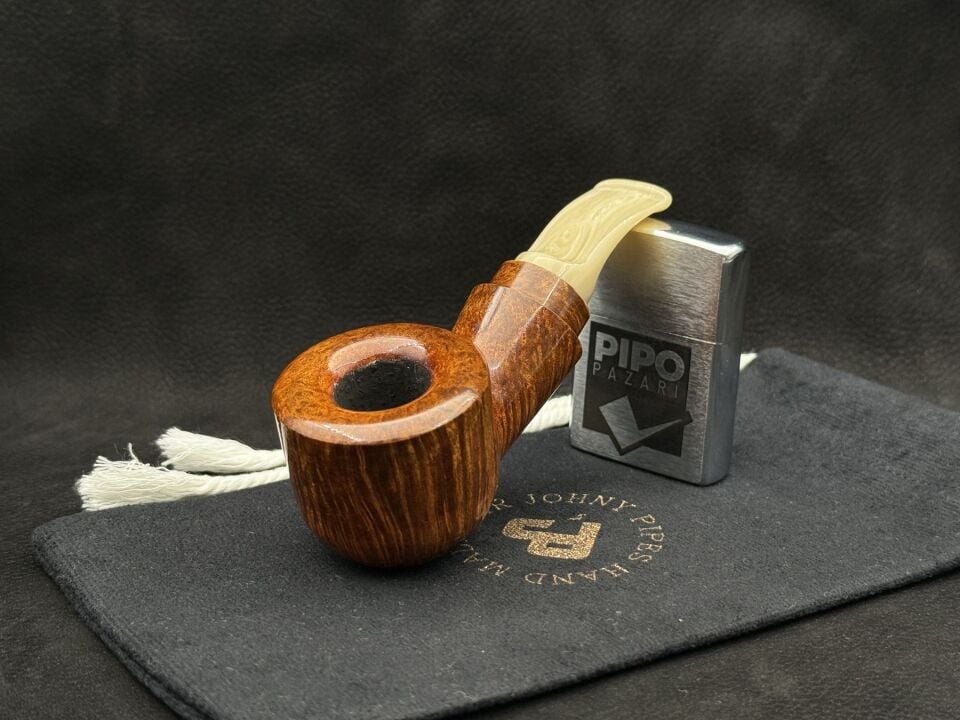 JOHNY PIPES REVERSE CALABASH HANDMADE 401 - Altı Rustik, Üstü Sessiz Bir İmza