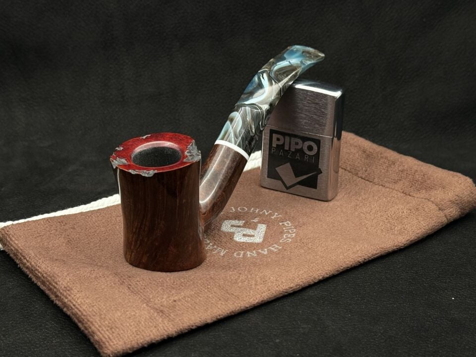 JOHNYPIPES 234 PLATEAUX CHERRYWOOD PÜRÜZSÜZ | Doğal Kenarda Akıcı Damar Oyunu