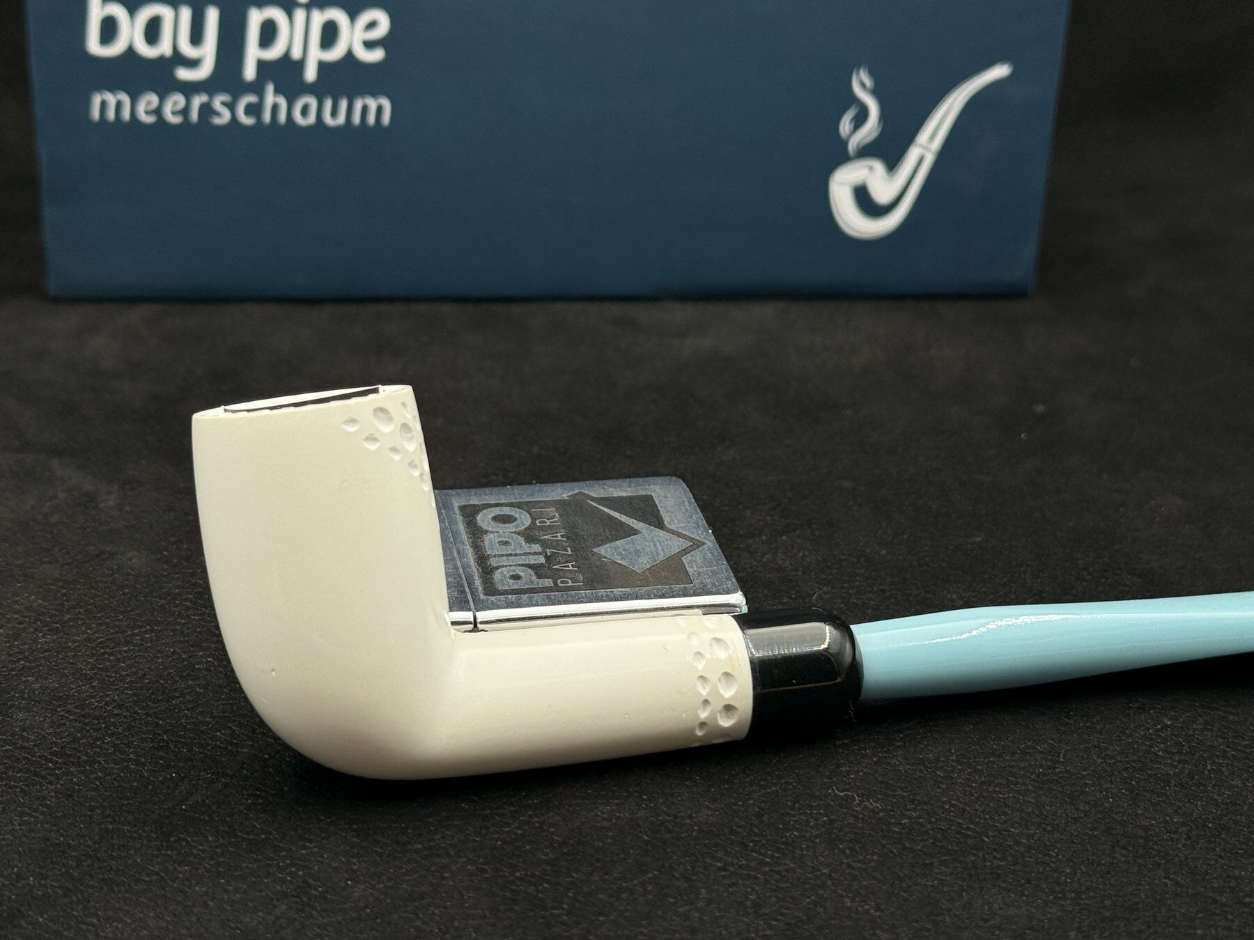 EMRE MANGALTEPE LÜLETAŞI MİNİ BILLARD PİPO | Mavi Akrilik Ağızlık