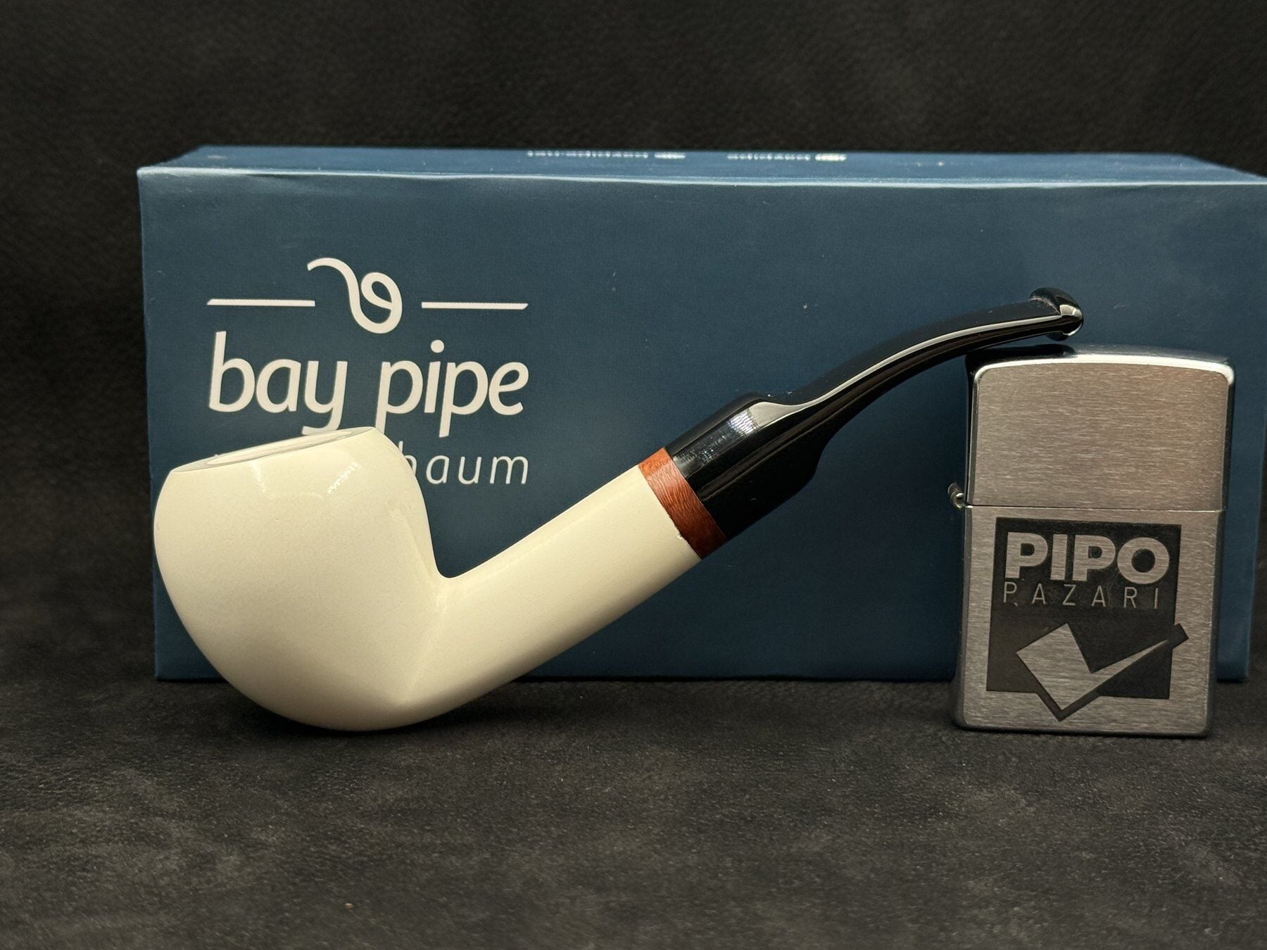 EMRE MANGALTEPE LÜLETAŞI 1/4 BENT SMOOTH PİPO | El Yapımı / Boyut 1