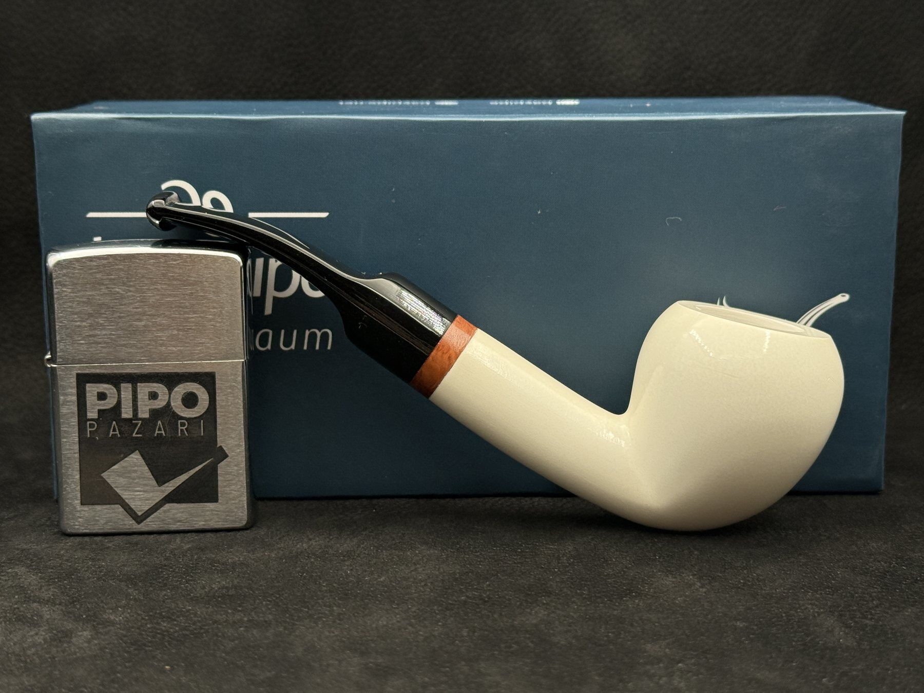 EMRE MANGALTEPE LÜLETAŞI 1/4 BENT SMOOTH PİPO | El Yapımı / Boyut 1