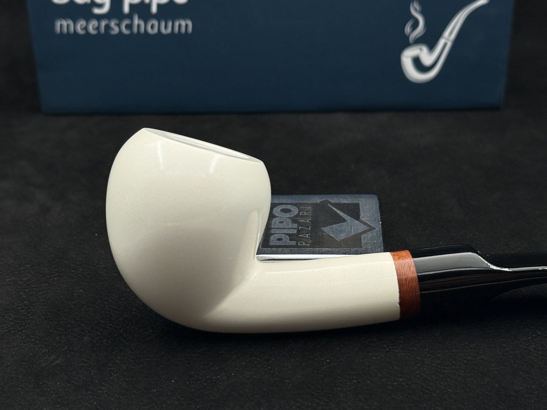 EMRE MANGALTEPE LÜLETAŞI 1/4 BENT SMOOTH PİPO | El Yapımı / Boyut 1