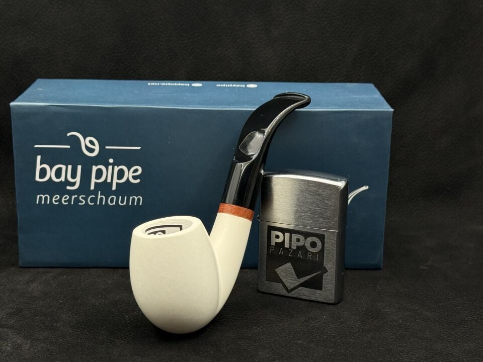 EMRE MANGALTEPE LÜLETAŞI FULL BENT EGG SMOOTH PİPO | Zarif Bent Form