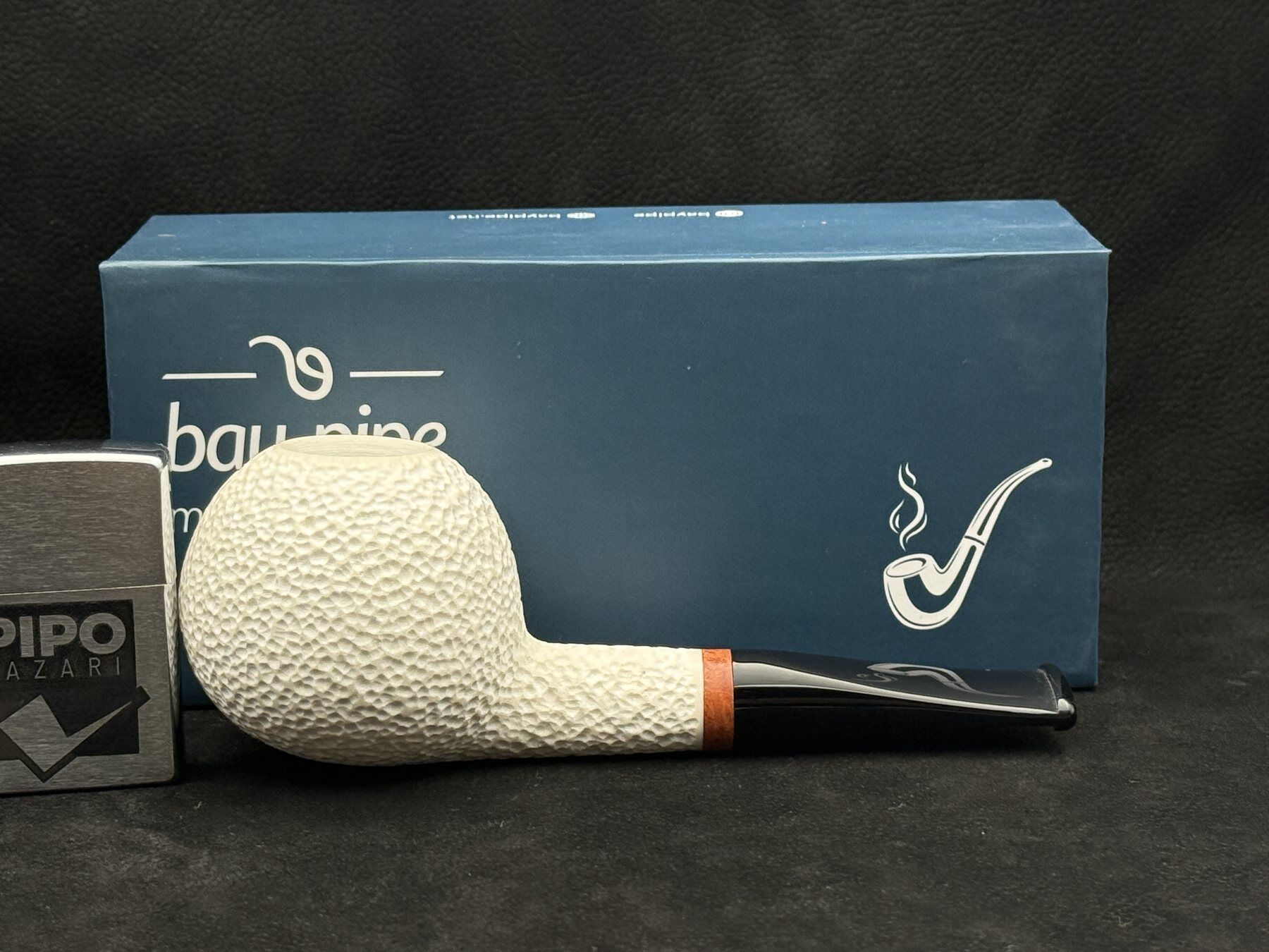 EMRE MANGALTEPE LÜLETAŞI RUSTİK APPLE BILLARD PİPO | El İşçiliği Dokulu Yüzey