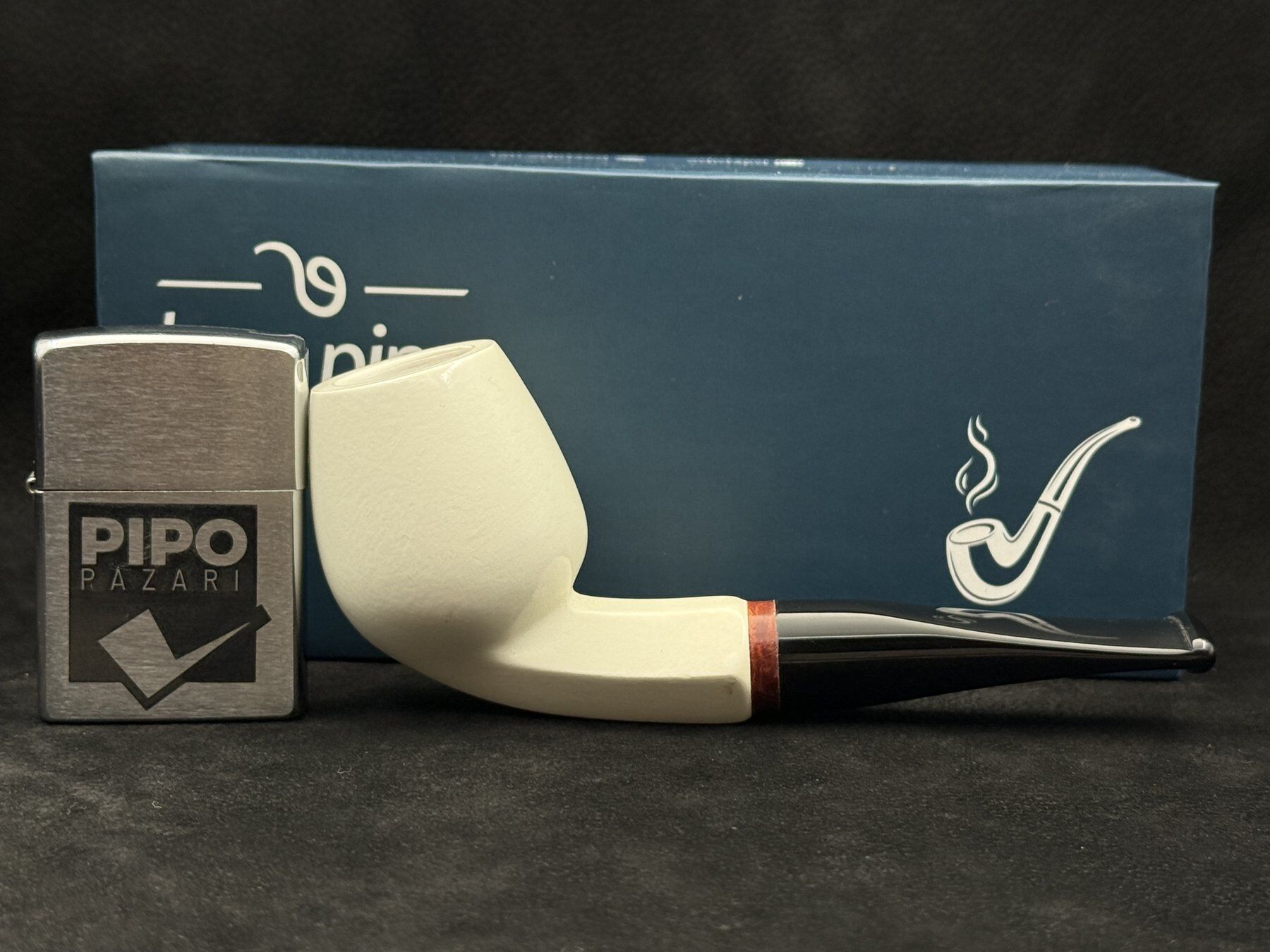 EMRE MANGALTEPE LÜLETAŞI RHODESIAN SMOOTH PİPO | Köşeli Shank Tasarımı