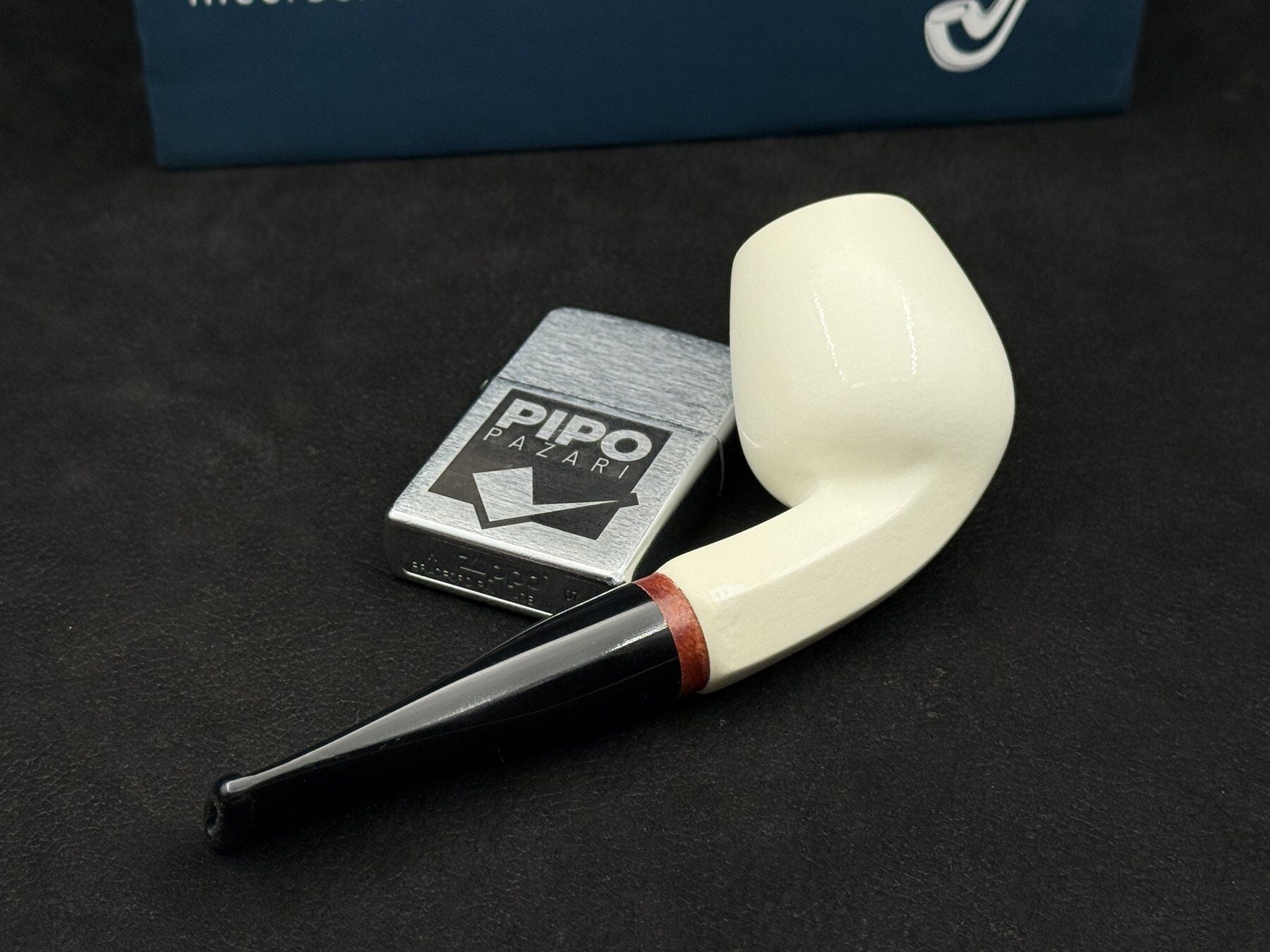 EMRE MANGALTEPE LÜLETAŞI RHODESIAN SMOOTH PİPO | Köşeli Shank Tasarımı