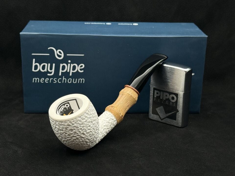 EMRE MANGALTEPE LÜLETAŞI BAMBU SHANK RUSTİK PİPO | Doğal Geçişli Tasarım