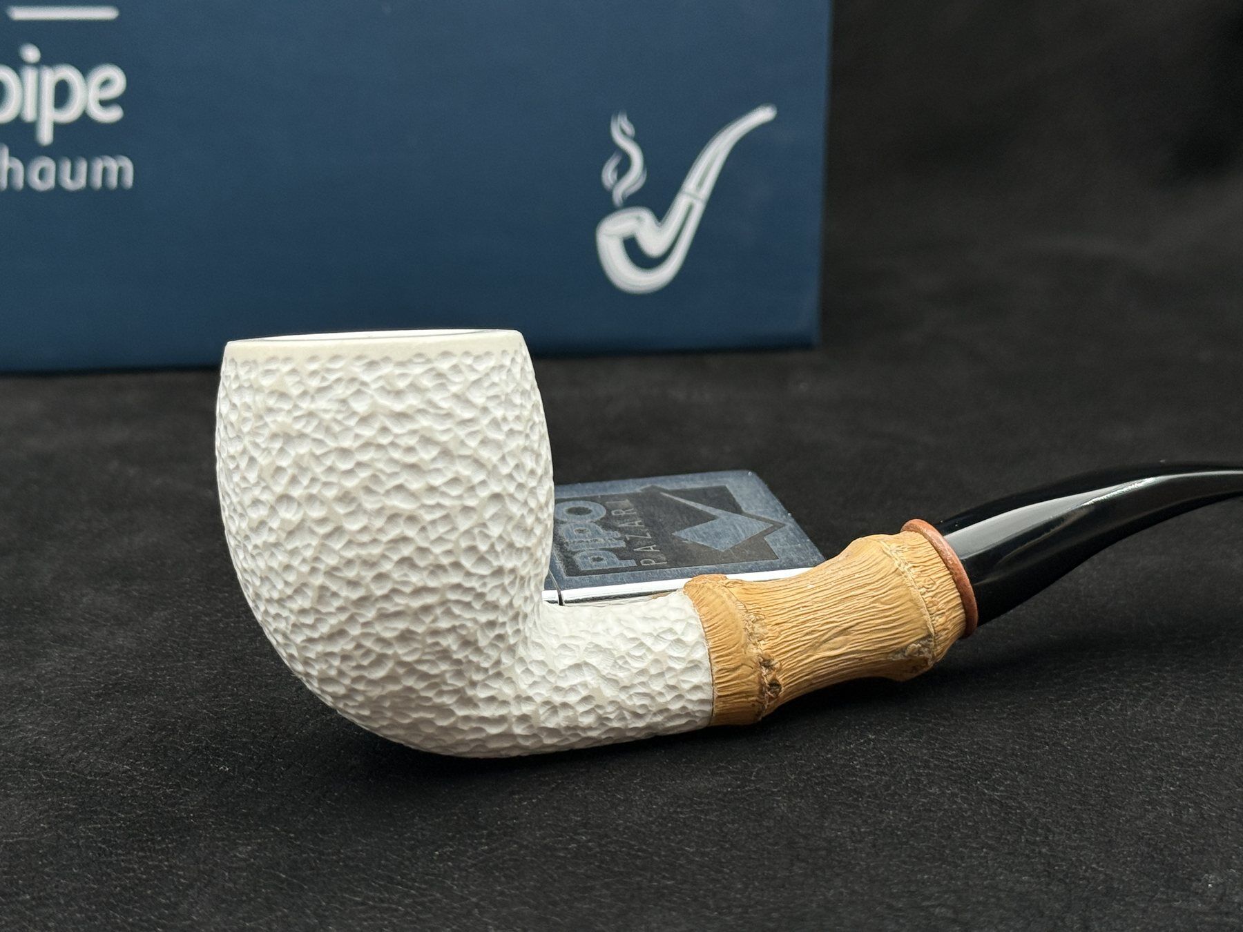 EMRE MANGALTEPE LÜLETAŞI BAMBU SHANK RUSTİK PİPO | Doğal Geçişli Tasarım