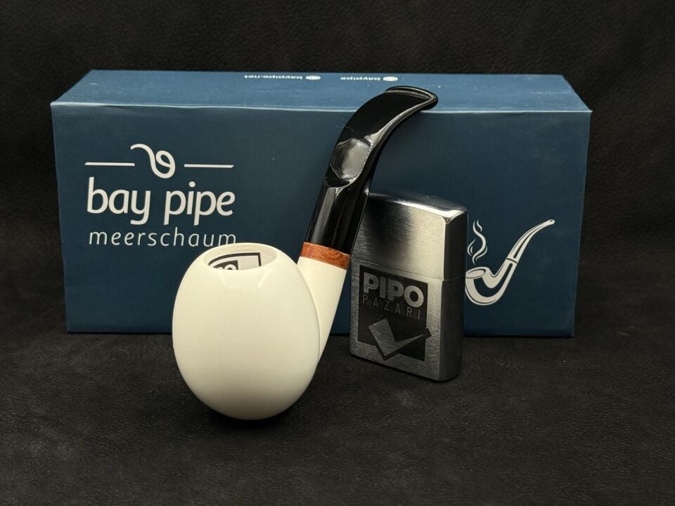 EMRE MANGALTEPE LÜLETAŞI FULL BENT EGG SMOOTH PİPO | Akıcı Hatlı Klasik Form