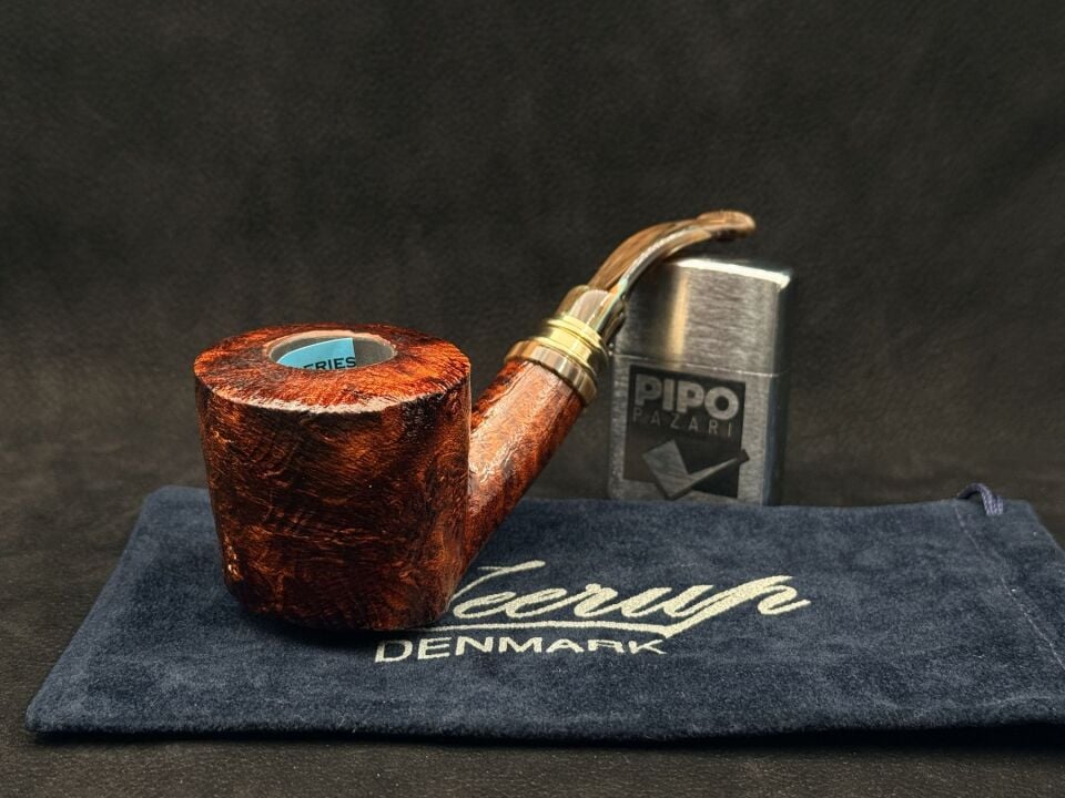 PEDER JEPPESEN / NEERUP CLASSIC GR2 BENT KUMLAMA PİPO | Orijinal Ton Ağızlık & Akışkan Form