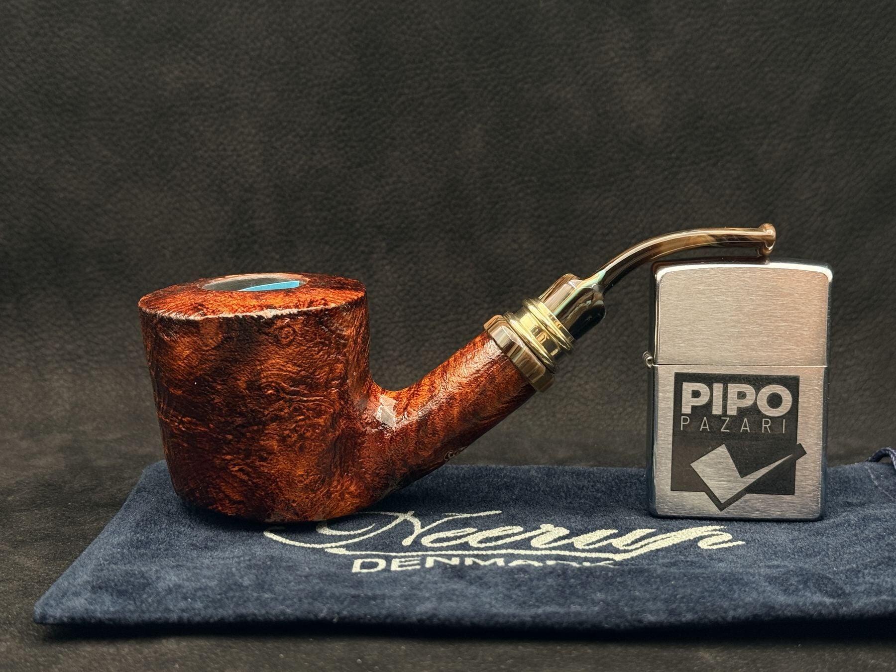 PEDER JEPPESEN / NEERUP CLASSIC GR2 BENT KUMLAMA PİPO | Orijinal Ton Ağızlık & Akışkan Form