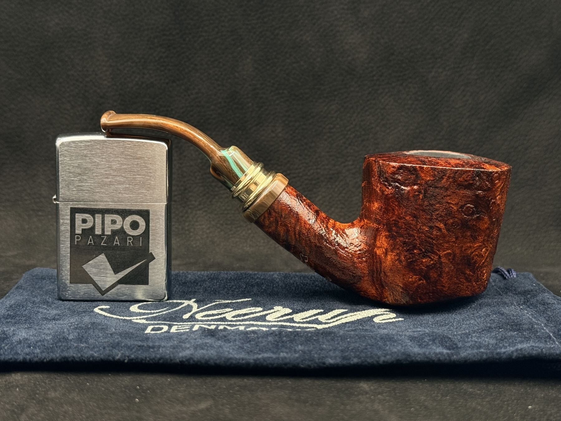 PEDER JEPPESEN / NEERUP CLASSIC GR2 BENT KUMLAMA PİPO | Orijinal Ton Ağızlık & Akışkan Form