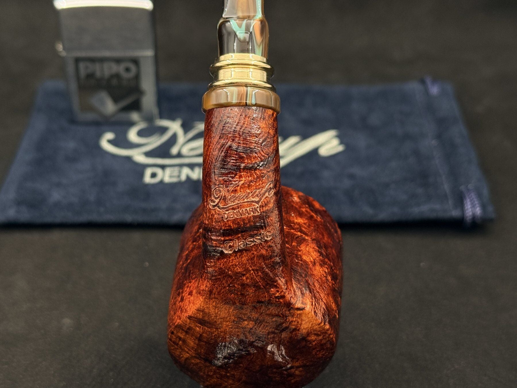 PEDER JEPPESEN / NEERUP CLASSIC GR2 BENT KUMLAMA PİPO | Orijinal Ton Ağızlık & Akışkan Form