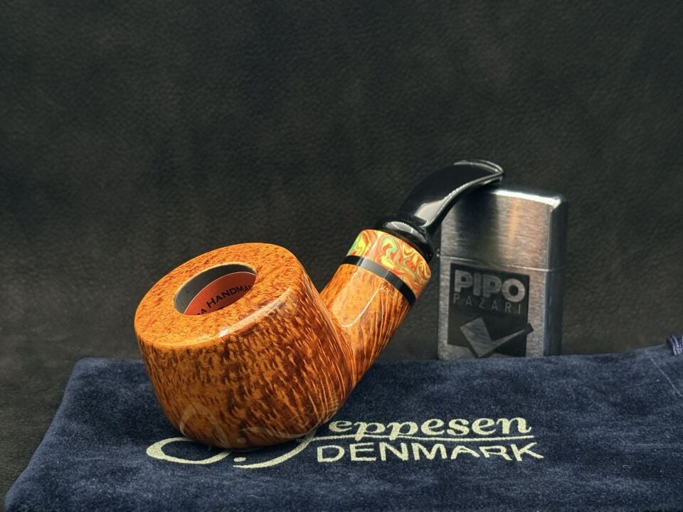 Peder Jeppesen Ida Easy Cut GR5 Bent Pipo | Sarı Kırmızı Hareli Yüzük Detayı