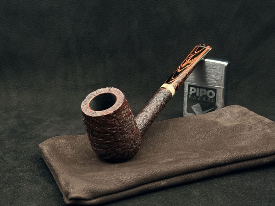 Yorgos Mitakidis 0326 Kumlama Billard Pipo | Cumberland Ağızlık & Boynuz Yüzük