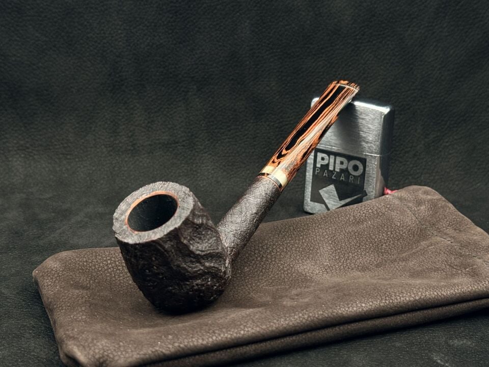 Yorgos Mitakidis 0426 Kumlama Billard Pipo | Cumberland Ağızlık & Boynuz Yüzük(Kopya)