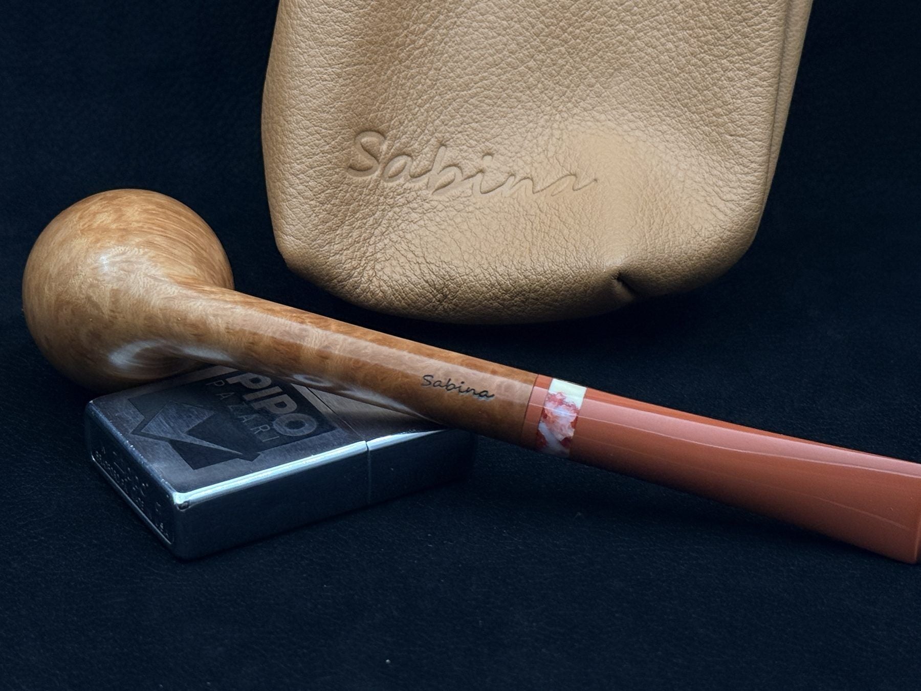 Sabina Santos Zulu Billard Smooth Pipo | Mamut Dişi Yüzük & El Yapımı