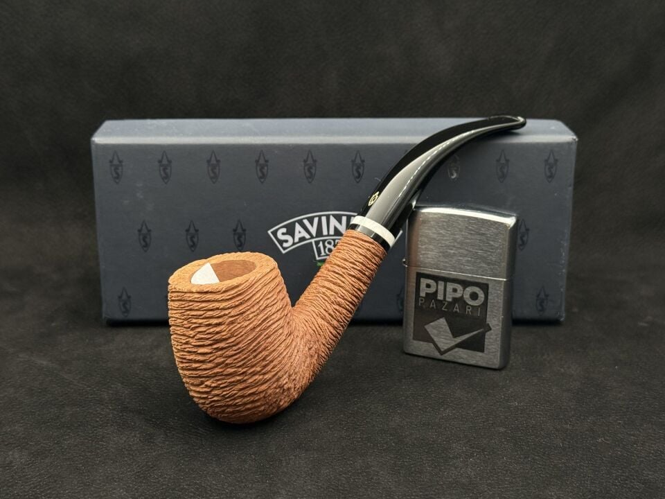 Savinelli Lino 606KS Natural Rustik Pipo | 9mm Filtre & İtalyan Tasarım