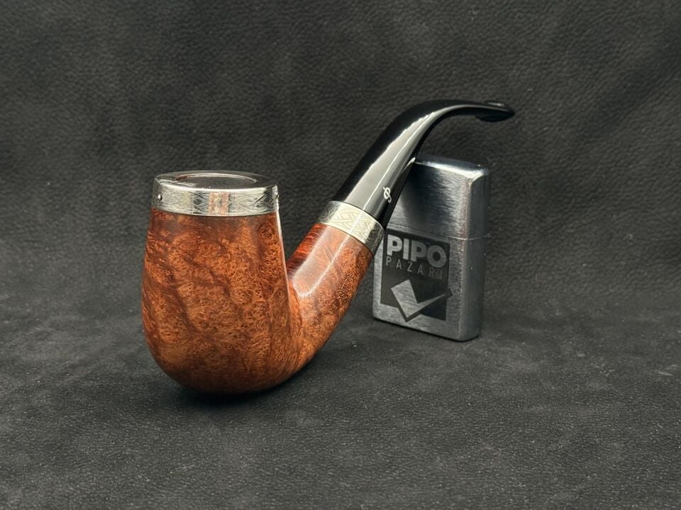 Peterson 2008 Yıl Piposu Bent Estate Pipo | Limitli Üretim 925 Gümüş