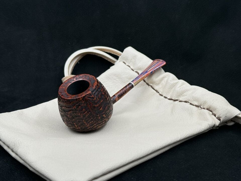 Scottie Piersel LadyBriar Pencilshank Pot Sandblast Pipo | Zarif Form & Usta Dokunuşu