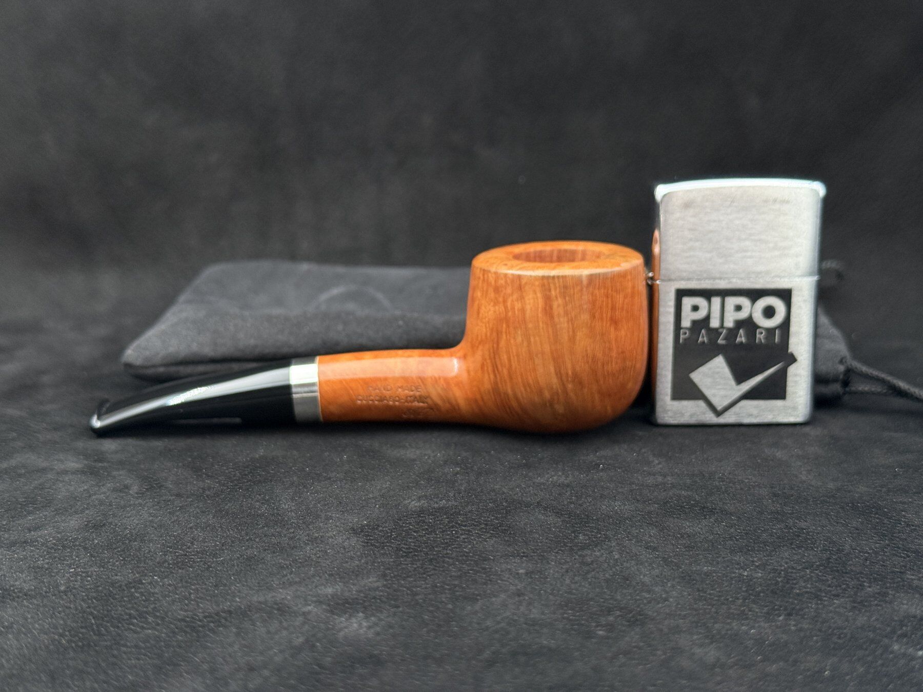 Ascorti Natural 1/8 Bent Pipo | Açık Ton Briar ve Zarif İtalyan İşçiliği