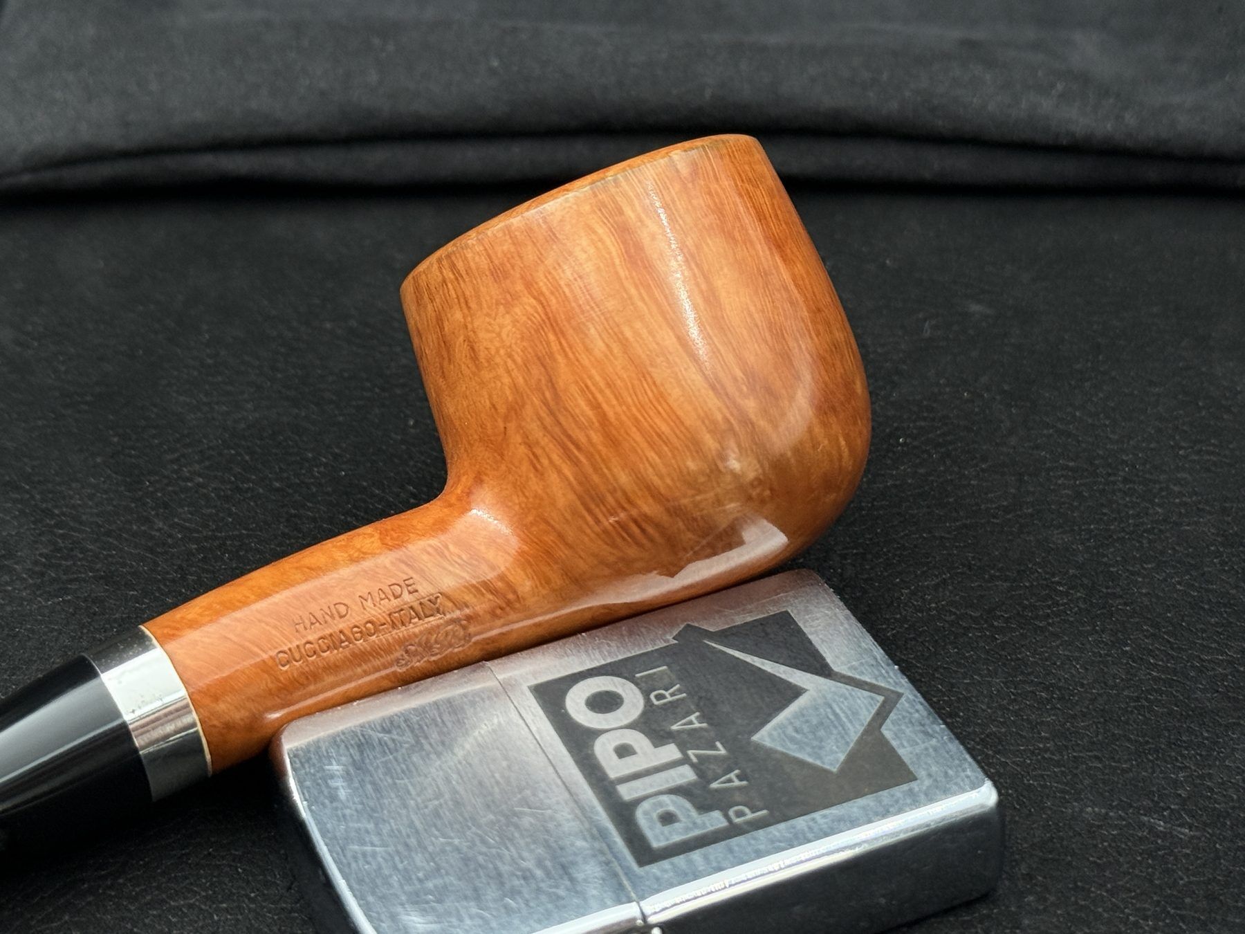 Ascorti Natural 1/8 Bent Pipo | Açık Ton Briar ve Zarif İtalyan İşçiliği
