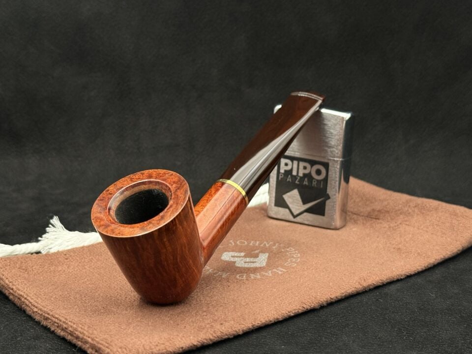 Johnypipes Cumberland 208 Billiard Pürüzsüz Pipo | İran El İşçiliğinde Zarif Klasik