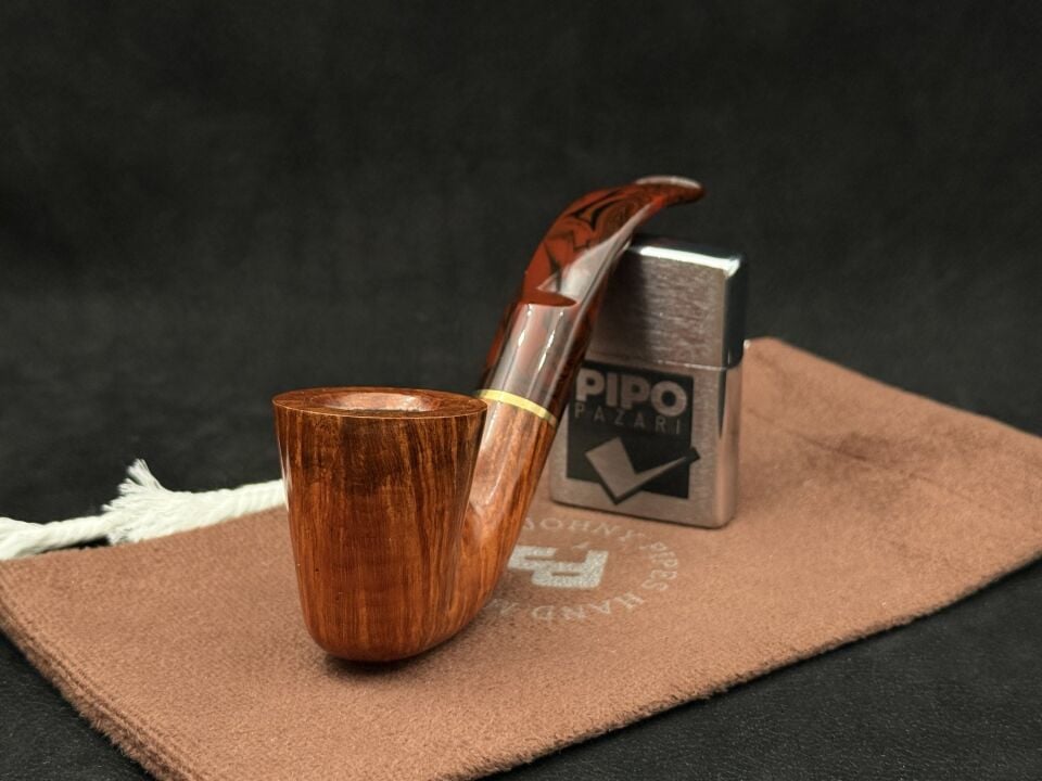 Johnypipes Cumberland 211 Pürüzsüz Bent Pipo | İran El İşçiliğinde Akıcı Form