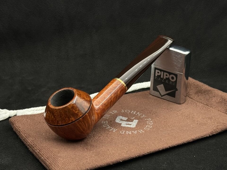 Johnypipes Cumberland 216 Billard Pürüzsüz Pipo | Uzun Hatlı Zarif Billard