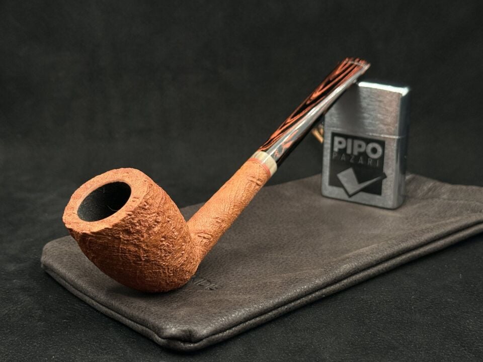 Yorgos Mitakidis Tanshell Zulu Kumlama Pipo | Boynuz Detaylı Seçkin Artisan İşçilik